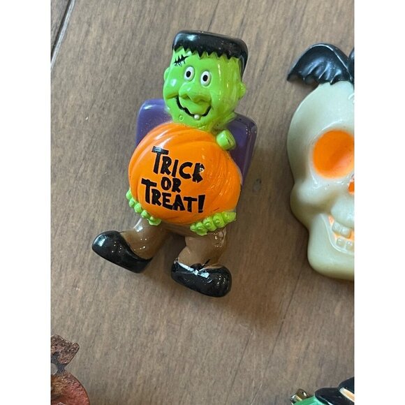 Vintage Halloween Brooch Pin Collection  Pumpkin Witch Cat Bear Skeleton Franken - Picture 8 of 11